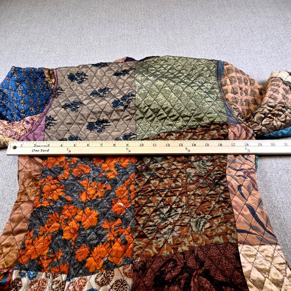 Sacred Threads Patchwork Quilted Jacket Women's S/M Boho Hippie Artsy Color NEW - Picture 6 of 9